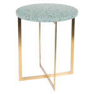 Zelený kulatý stolek ZUIVER LUIGI ROUND 40 cm