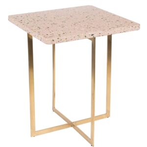 Růžový stolek ZUIVER LUIGI SQUARE 40 x 40 cm