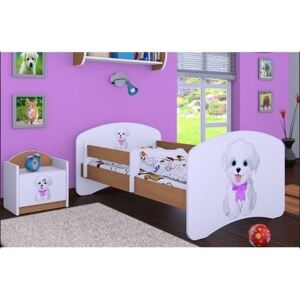 Dětská postel bez šuplíku 180x90cm VESELÝ PEJSEK - buk