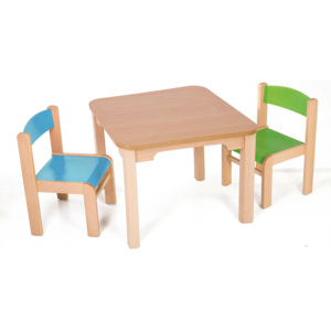 Hajdalánek Dětský stolek MATY + židličky LUCA (modrá, zelená) MATYLUCAMOZE