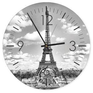 Nástěnné hodiny CARO Eiffel Tower 40x40 cm