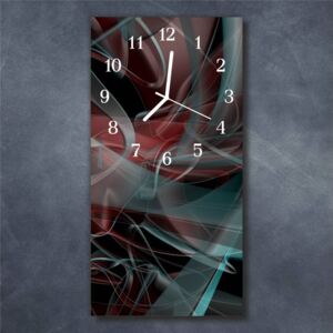 E-shop24, 60x30 cm, Hnn59627592 Nástěnné hodiny obrazové na skle - Abstrakt III
