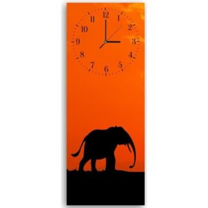 Nástěnné hodiny CARO Elephant 30x90 cm