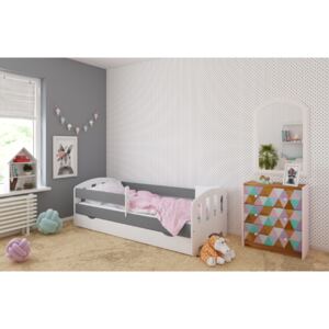 BabyBeds Dětská postel FIFI Velikost postele: 160x80 cm, Barevné provedení: Šedá, Úložný prostor: Ano, s úložným prostorem