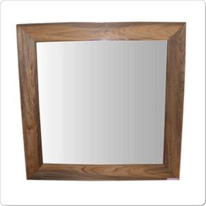 Velké Zrcadlo v dřevěném rámu, MDZ10 z masivu dřeva teaku natural přírodní