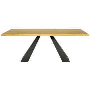 Industriální jídelní stůl Loft ST370 - dubové dřevo / kov