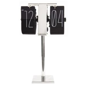Stojací hodiny Flip No Case Mini 20,6 cm Karlsson (Barva - černá, chromová)