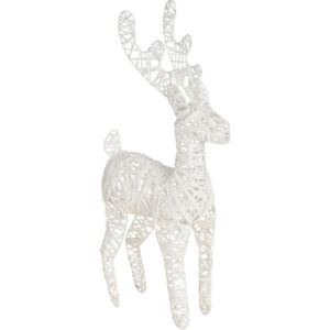Vánoční drátěná LED dekorace Reindeer bílá, 30 x 45 cm