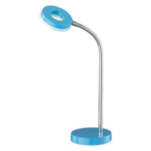 Trio Leuchten R52411112 RENNES - LED stolní lampička v modré barvě s husím krkem, 4W, 3000K