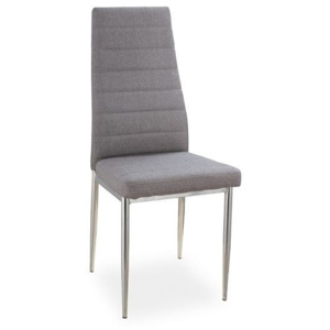 Pohodlná čalouněná židle z látky v šedé barvě KN1003