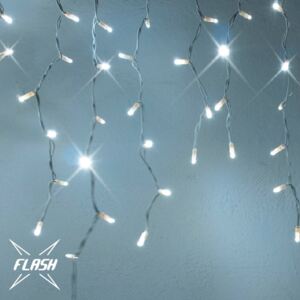 DecoLED LED světelné krápníky - FLASH, 3x1m, ledově bílá, 174 diod