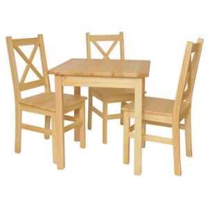 Via-nábytek Jídelní stůl se židlemi Komplet IV Povrchová úrava: Moření odstín dub
