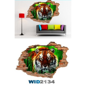 3D samolepka na zeď tygr 5