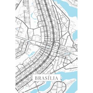 Mapa Brasilia white