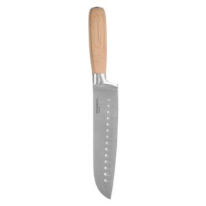 ERNESTO® Kuchyňský nůž (bambusová rukojeť, Santoku nůž)