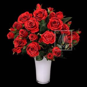 EG Umělá květina Růže puget (50cm) červená