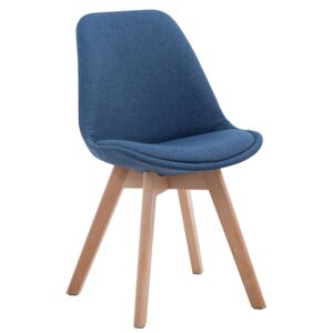 Židle Borne V2 látka, dřevené nohy natura Barva Modrá
