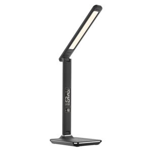 Solight LED stolní lampa 9W s displejem černá