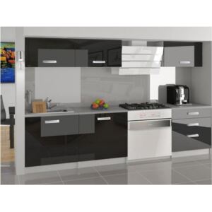 Moderní kuchyňská sestava Infinity Laurentino v černé barvě