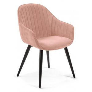 HERBERT VELVET židle růžová