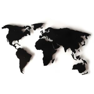 WORLD MAP 3D dekorace - mapa světa bílá
