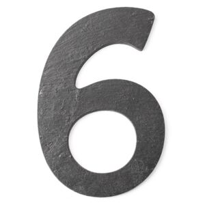 Gutta číslice břidlicová - velká číslice 6 tmavě šedá