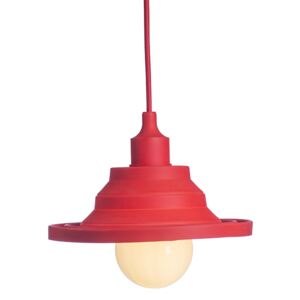 RENDL AMICI závěsná silikonová lampa červená 230V E27 42W R10619