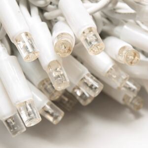 DecoLED LED světelný řetěz - 100m, ledově bílá, 2000 diod, bílý kabel