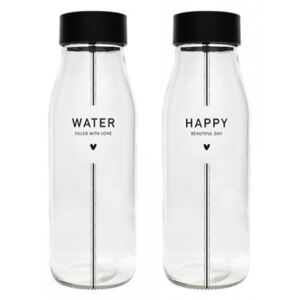 Karafa WATER/HAPPY, černá, 1 l PH-CARAF-010-BL