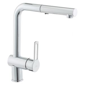 Dřezová baterie Paffoni Vallone s vytahovací sprškou, 2 proudy chrom RIN285