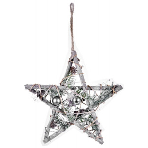 Ego Dekor Hvězda|LED dekorace|s ozdobami Velikost: větší - 40x5cm