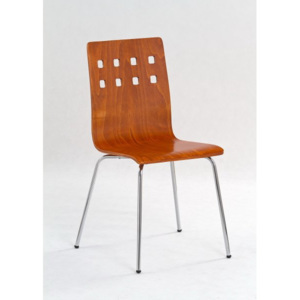 Halmar Kovová židle K82 antická třešeň