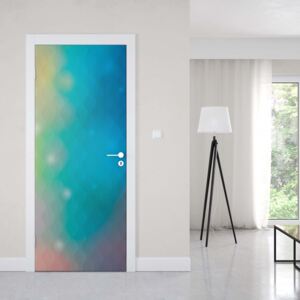 GLIX Fototapeta na dveře - Blue And Green Modern Gradient | 91x211 cm