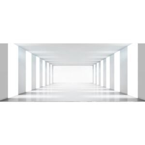 Panoramatické vliesové fototapety na zeď 3D bílá chodba | MP-2-0036 | 375x150 cm