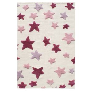 Livone Dětský koberec Hvězdná louka barva: přírodní-růžová, rozměr: 100 x 160 cm