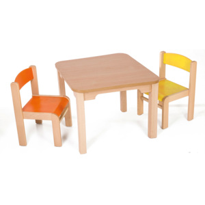 Hajdalánek Dětský stolek MATY + židličky LUCA (žlutá, oranžová) MATYLUCAZLOR