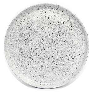 Bílo-černý kameninový velký talíř ÅOOMI Mess, ø 27,5 cm