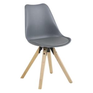Jídelní židle Damian, dřevo/šedá