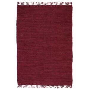 Ručně tkaný koberec Chindi bavlna - vínový | 120x170 cm