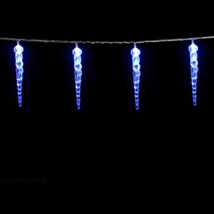 Goleto Vánoční LED řetěz rampouchy 13 m | modrá 80 LED