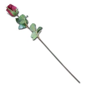 Umělá květina růže rudá - červená 70cm