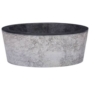 Umyvadlo černé Ø 40 x 15 cm mramor