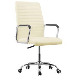 Otočná kancelářská židle krémová textil