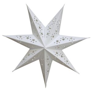 Krémová papírová hvězda Vintage - 22 cm