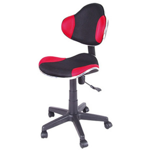 Kancelářská židle PORT, 80-92x48x41x38-50, červená/černá