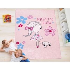 Bellatex dětský koberec růžový, Pretty Girl 150x100cm