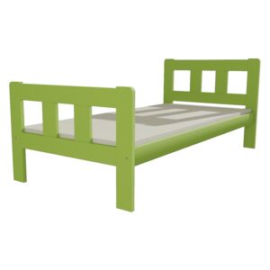 Dřevěná postel VMK 10E 90x200 borovice masiv zelená