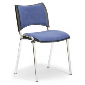 Konferenční židle SMART - chromované nohy modrá