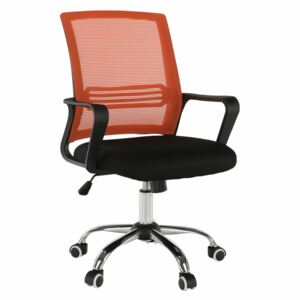 Tempo Kondela, s.r.o. Kancelářská židle, síťovina oranžová / látka černá, APOLO