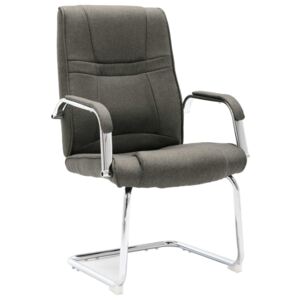 Konzolová kancelářská židle šedá textil